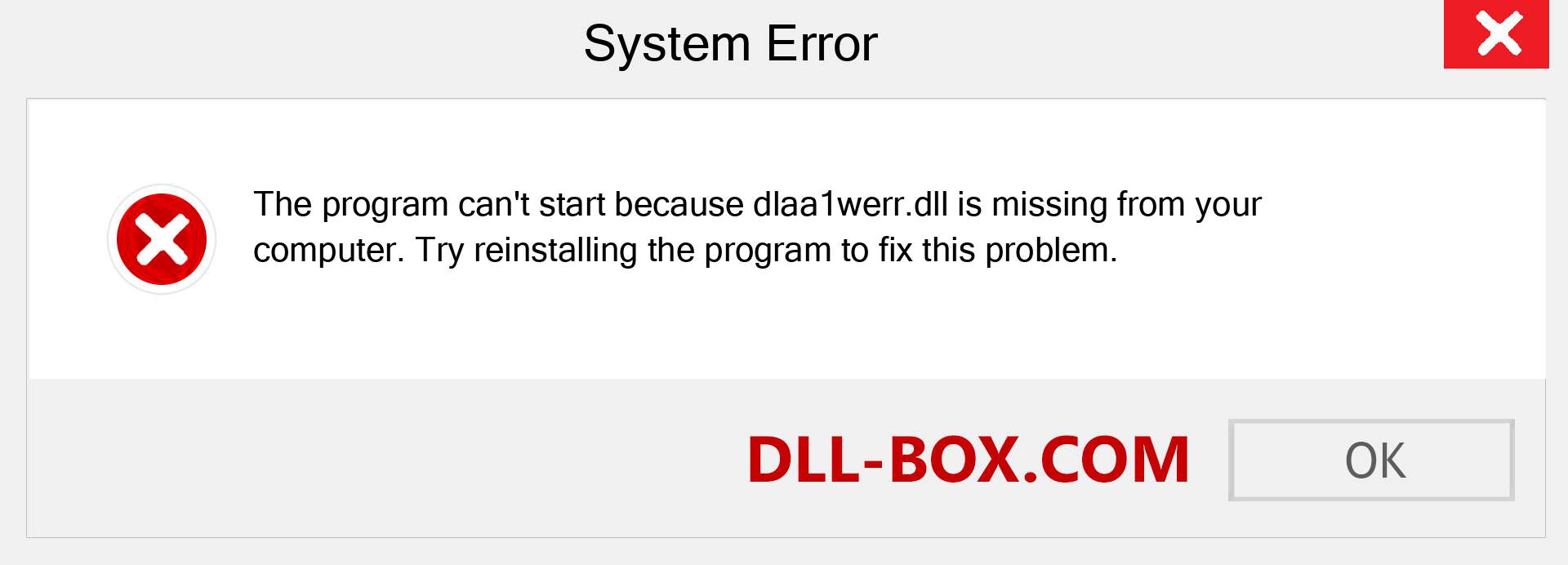  dlaa1werr.dll file is missing?. Download for Windows 7, 8, 10 - Fix  dlaa1werr dll Missing Error on Windows, photos, images